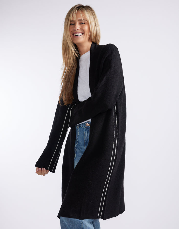 Montreux Wool Alpaca Longline Cardigan - Black