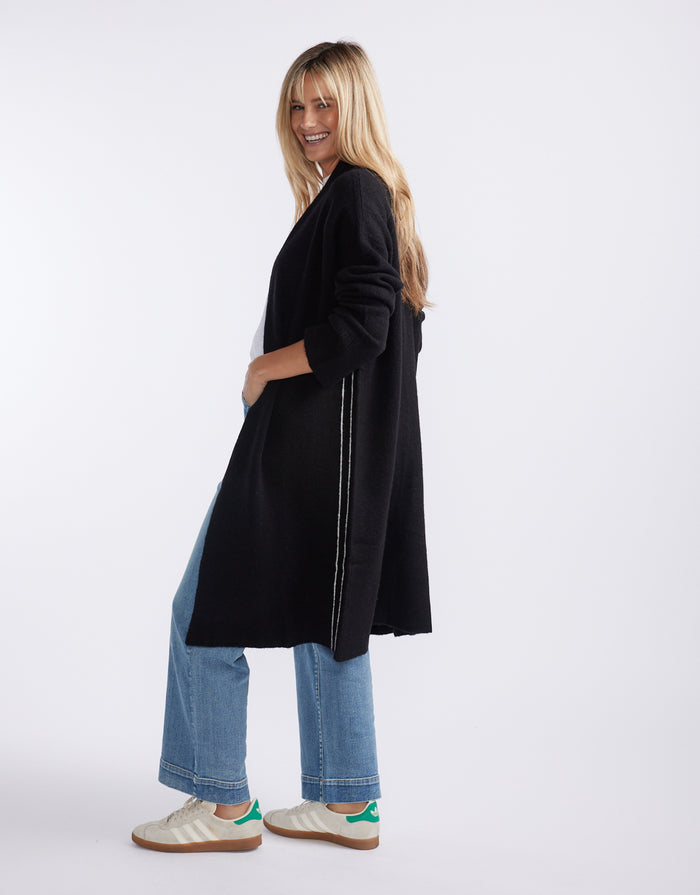 Montreux Wool Alpaca Longline Cardigan - Black