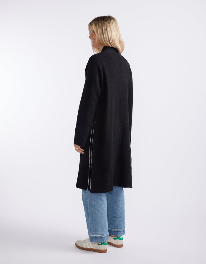Montreux Wool Alpaca Longline Cardigan - Black