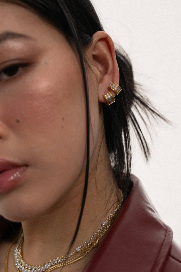 Mountain & Moon Farrah Earring - Two Toned