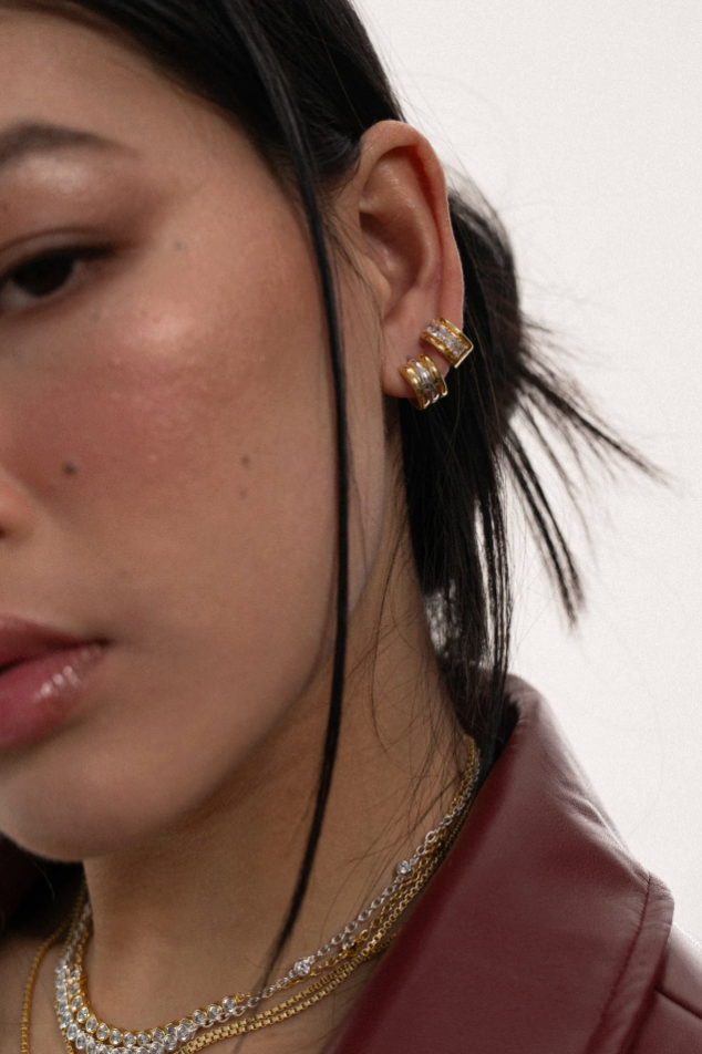 Mountain & Moon Florence Earrings - Gold