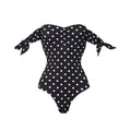 Mustic Off-Shoulder Swimsuit  - Black