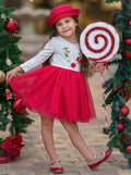 Mia Belle Girls Christmas Tutu Dress | Girls Holiday Dresses
