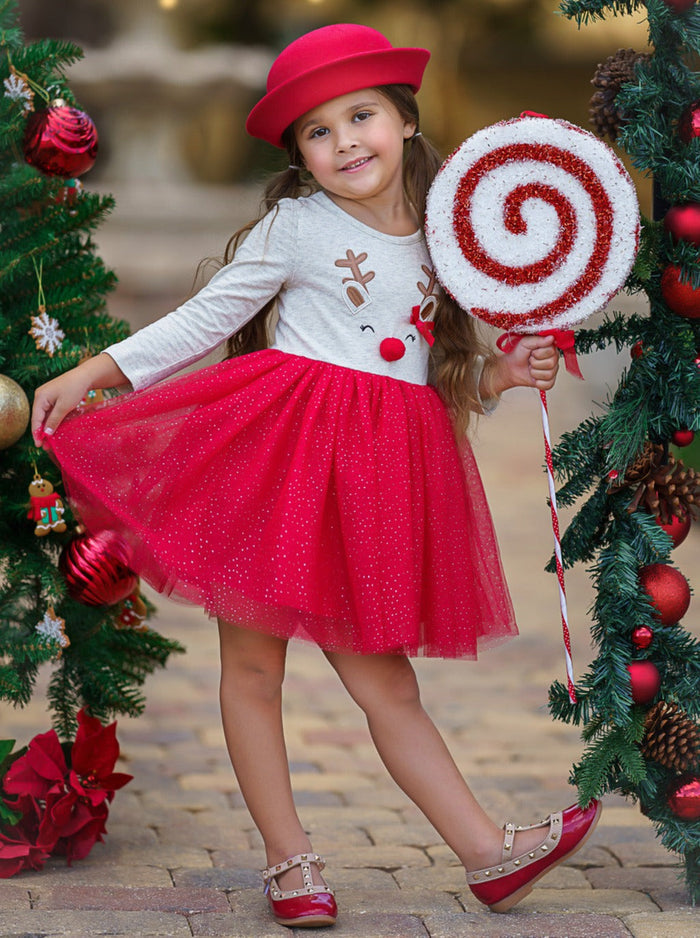 Mia Belle Girls Christmas Tutu Dress | Girls Holiday Dresses