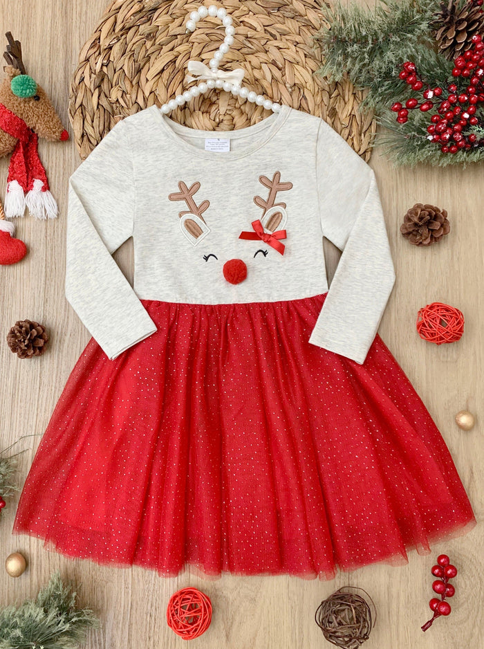 Mia Belle Girls Christmas Tutu Dress | Girls Holiday Dresses