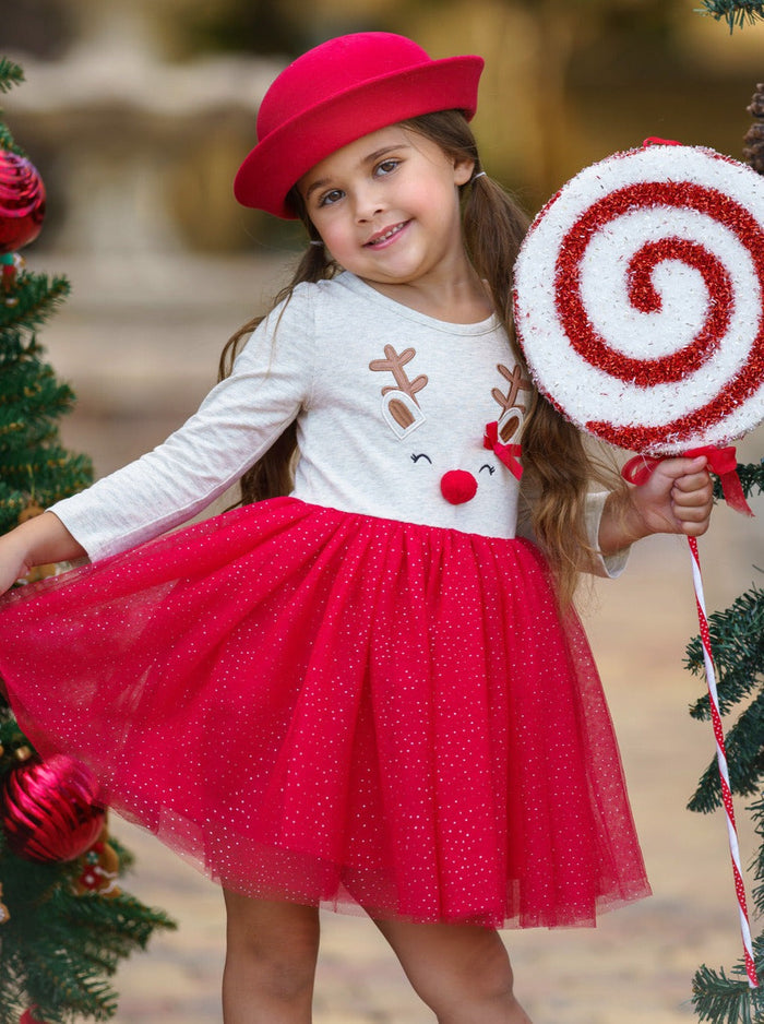 Mia Belle Girls Christmas Tutu Dress | Girls Holiday Dresses