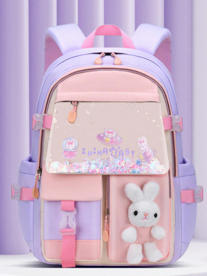 Back To School Accessories | Pastel Bunny Backpack | Mia Belle Girls