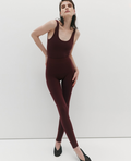 Nagnata Classic Wool Rib Legging - Mulberry