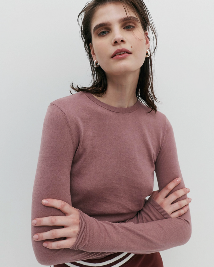 Nagnata Essentials Long Sleeve Top - Rose