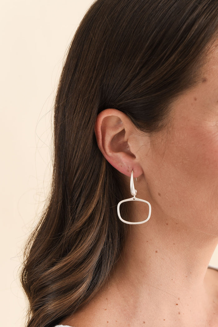 Nanga Silver Hoop Hook Earrings