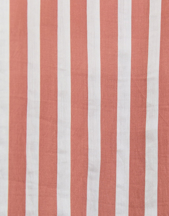 Narrative Semi Sheer Long Sleeve Shirt - Ochre Stripe