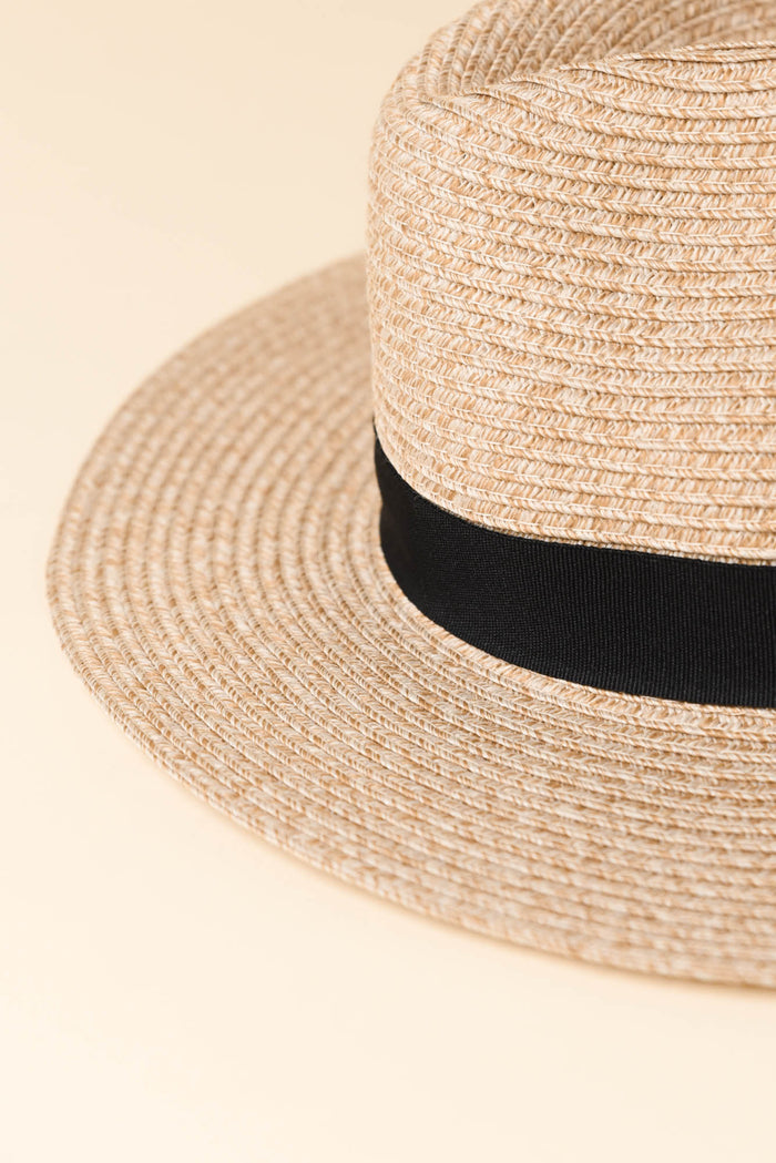 Natural Wide Brim Travel Fedora