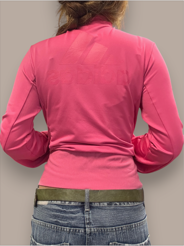 Neon pink vintage Adidas zip up jacket