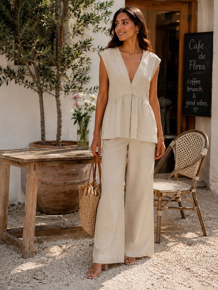Newhart Co-Ord Set- Apricot