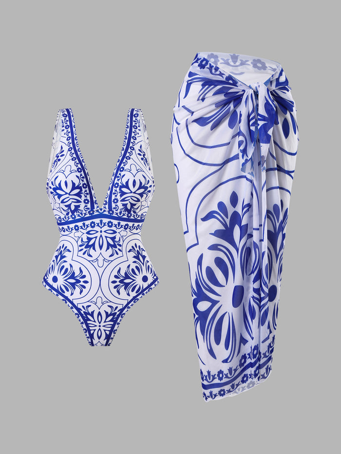 Nile Swimsuit Set - Blue