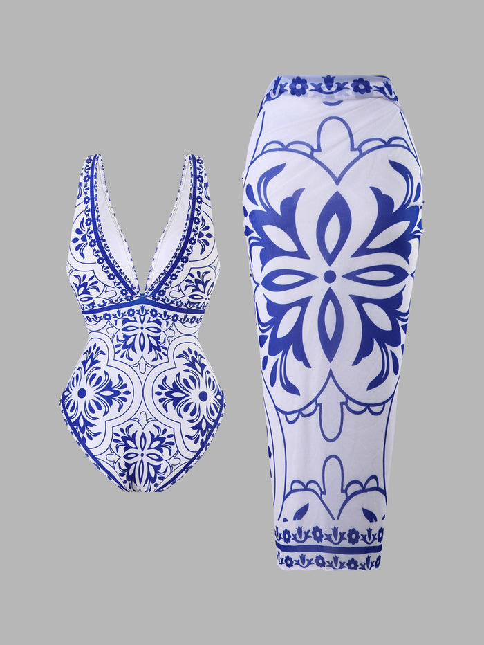 Nile Swimsuit Set - Blue