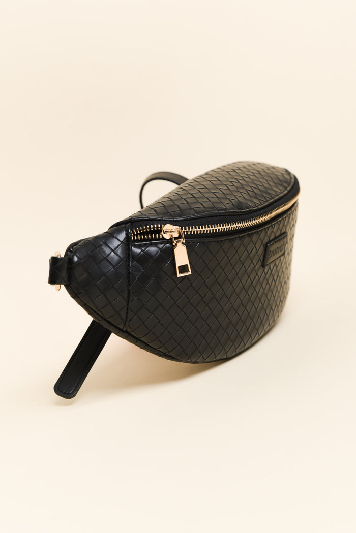 Nomad Black Woven Sling Bag