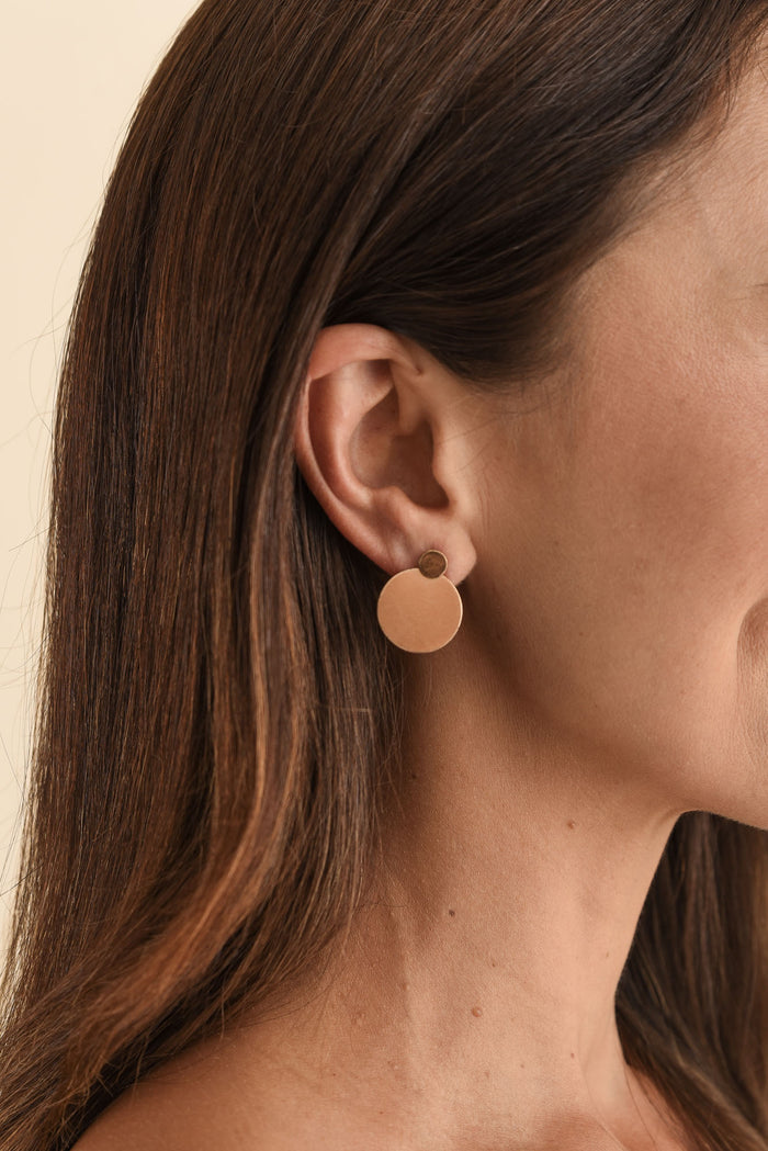 Norabel Gold Disc Earrings