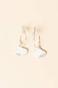 Odilia Silver Leaf Hoop Earrings