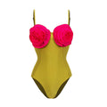 Olive Silk Swimsuit  - Green