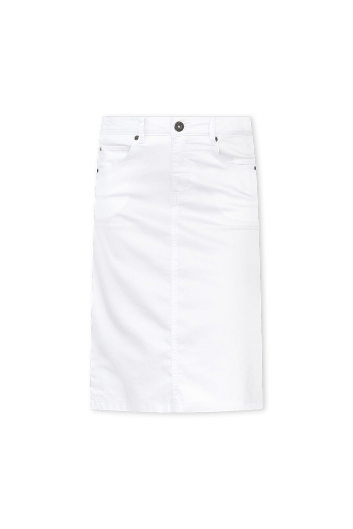 Palin White Zip Front Skirt,ghost-mani