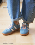 Parallel Suede Sneakers - Denim/Pink