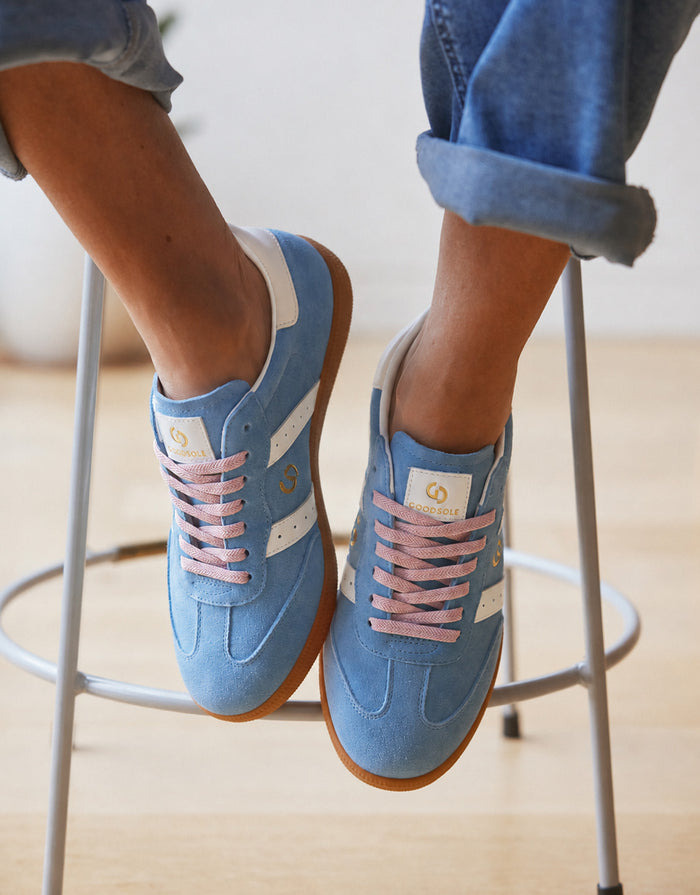 Parallel Suede Sneakers - Denim/Pink