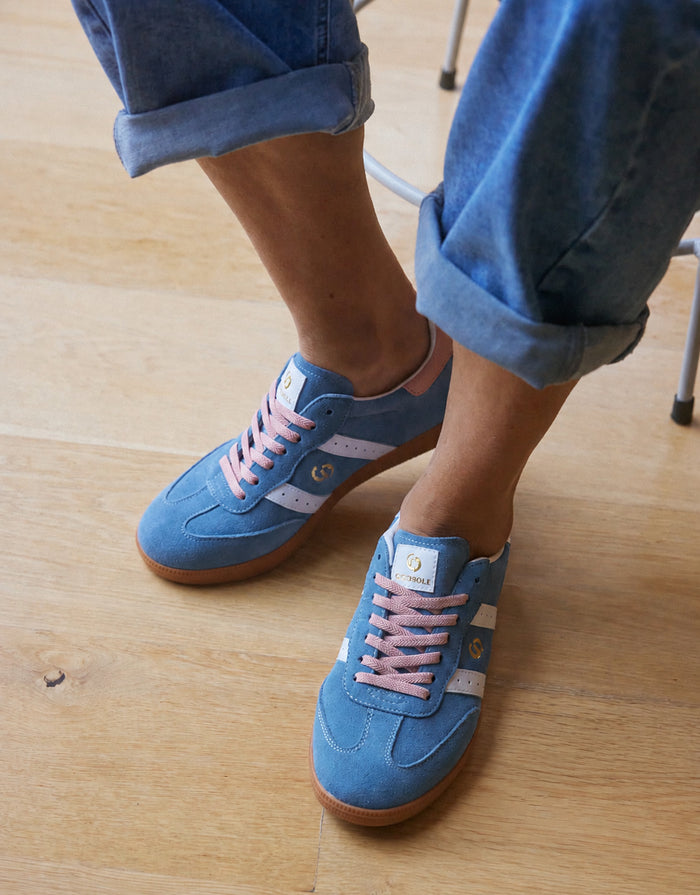 Parallel Suede Sneakers - Denim/Pink