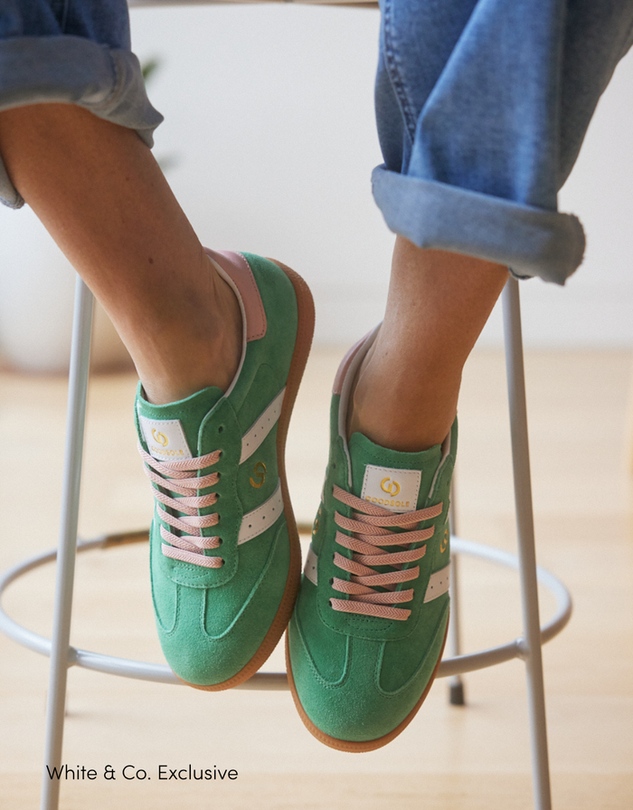 Parallel Suede Sneakers - Green/Pink