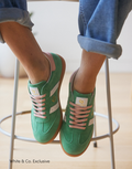 Parallel Suede Sneakers - Green/Pink