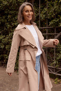 Parker Beige Tie Coat,Lifestyle