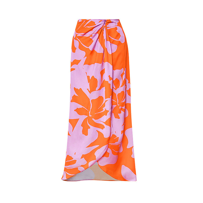 Petal Kiss Swimsuit Skirt Set - Pink