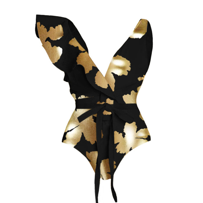 Petal Swimsuit  - Black