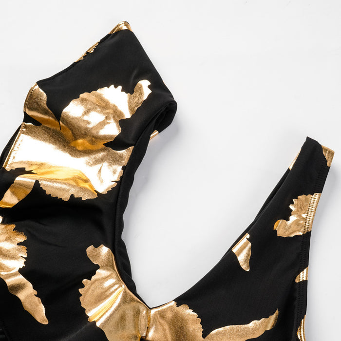 Petal Swimsuit  - Black