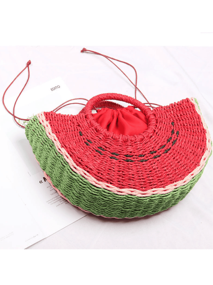Pick Me Watermelon Straw Beach Bag Mia Belle Girls
