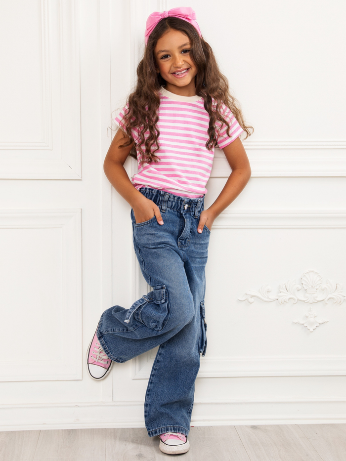 Pink Pop Everyday Stripe Tee