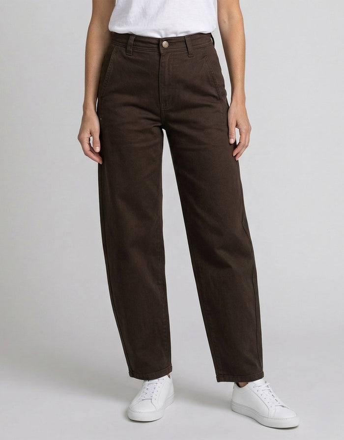 Piper Barrel Jeans - Chocolate