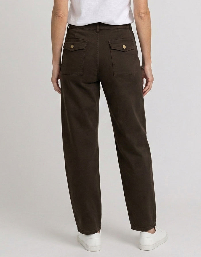 Piper Barrel Jeans - Chocolate
