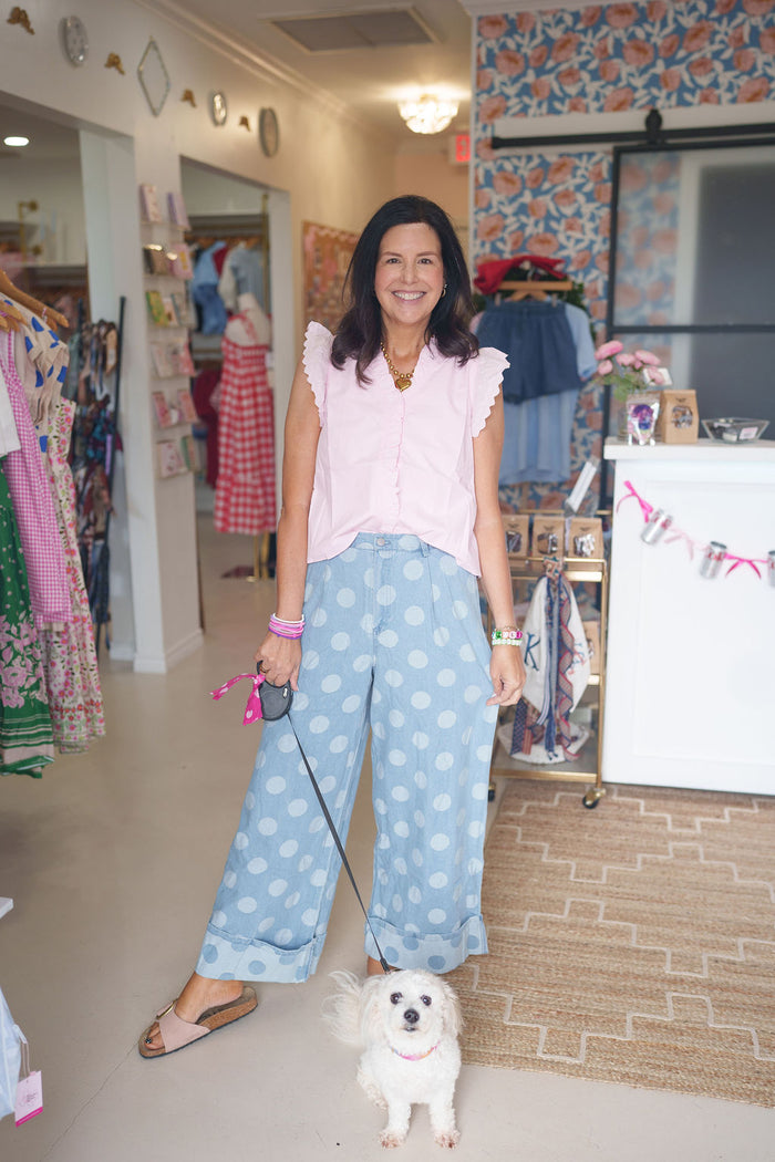 Polka Wide Leg Jeans - DOD