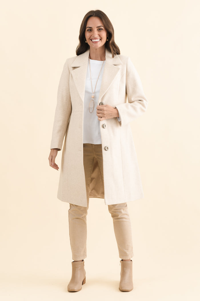 Porter White Cotton Long Sleeve Top,Brunette model,alt text|model:MJ