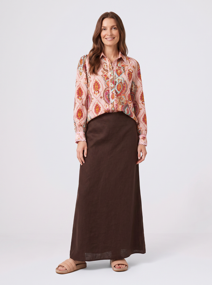 Portofino Blouse - Blush/Amber Multi