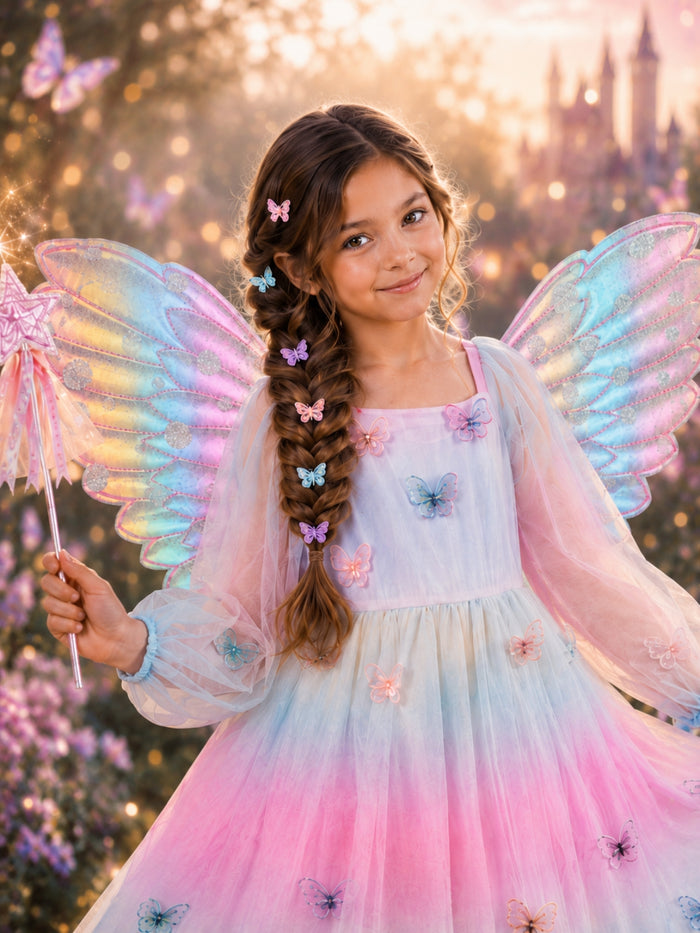 Rainbow Butterfly Fairy Halloween Costume Dress