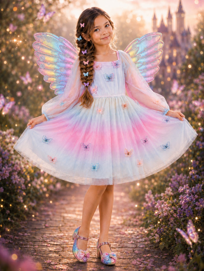 Rainbow Butterfly Fairy Halloween Costume Dress