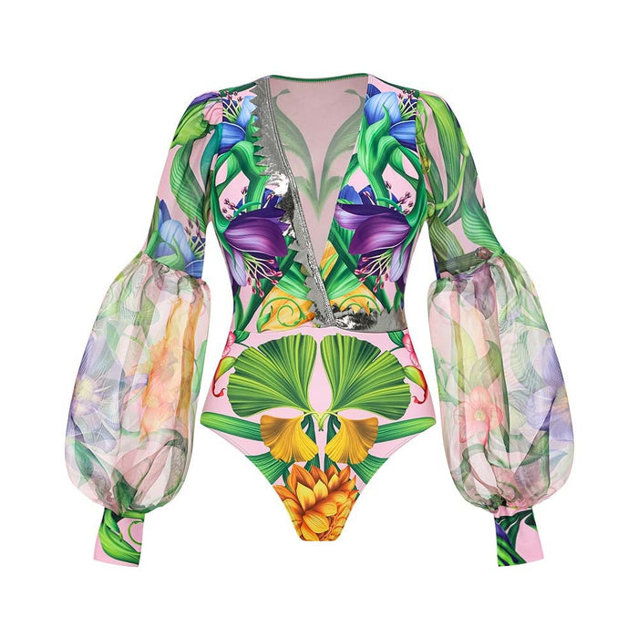 Rainbow Swimsuit Set - Multicolor