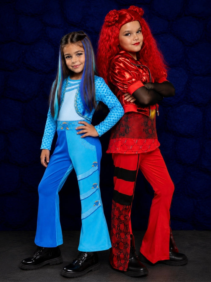Rebel Red Princess Villain Halloween 3-Piece Costume Outfit