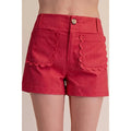 Red Scallop Shorts