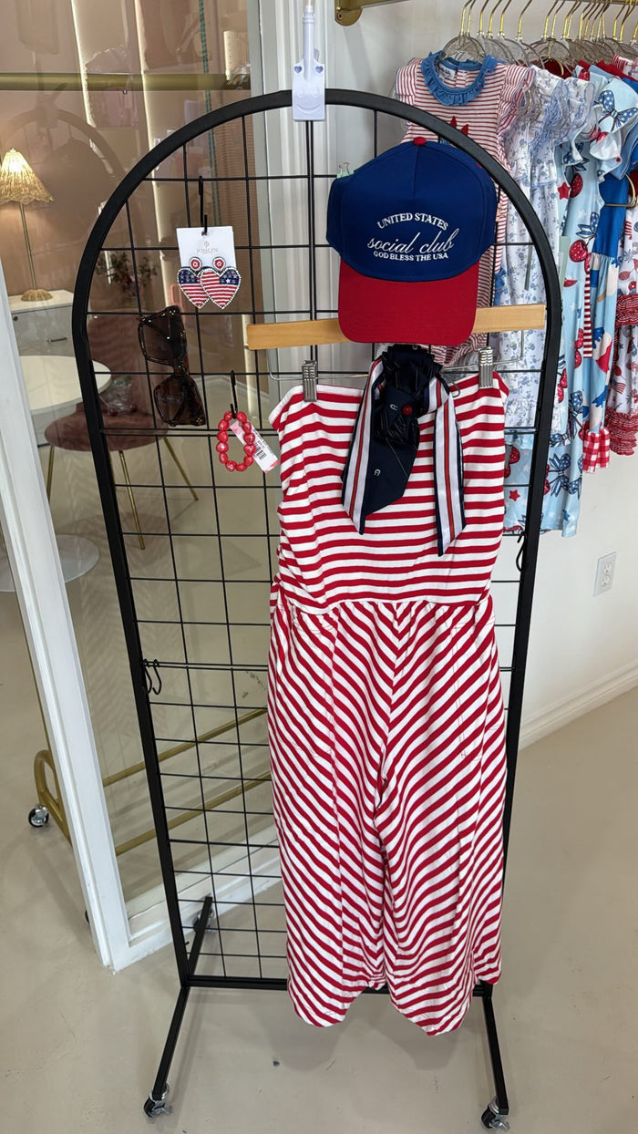 Red Stripe Jumpsuit