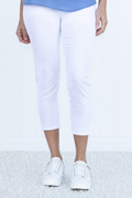 Reed White Stretch Cotton Capri Pants, Lifestyle