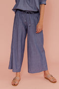 Ria Steel Cotton Drawstring Pants,Lifestyle