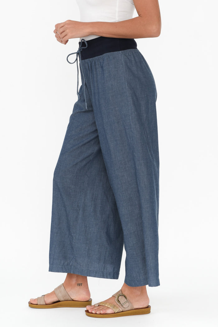 Ria Steel Cotton Drawstring Pants,Brunette model,alt text|model:Brontie